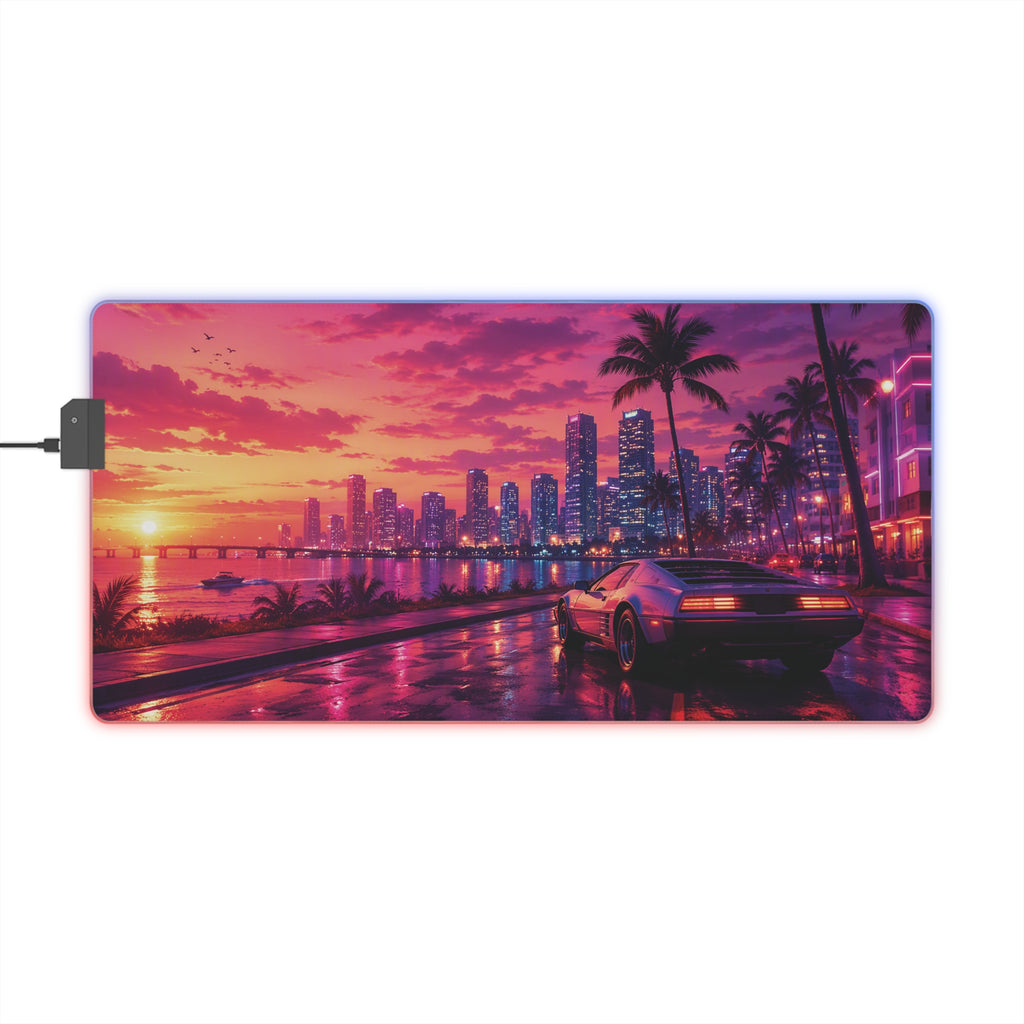 LED Gaming Mouse Pad — Grand Theft Auto Inspired RGB Desk Mat