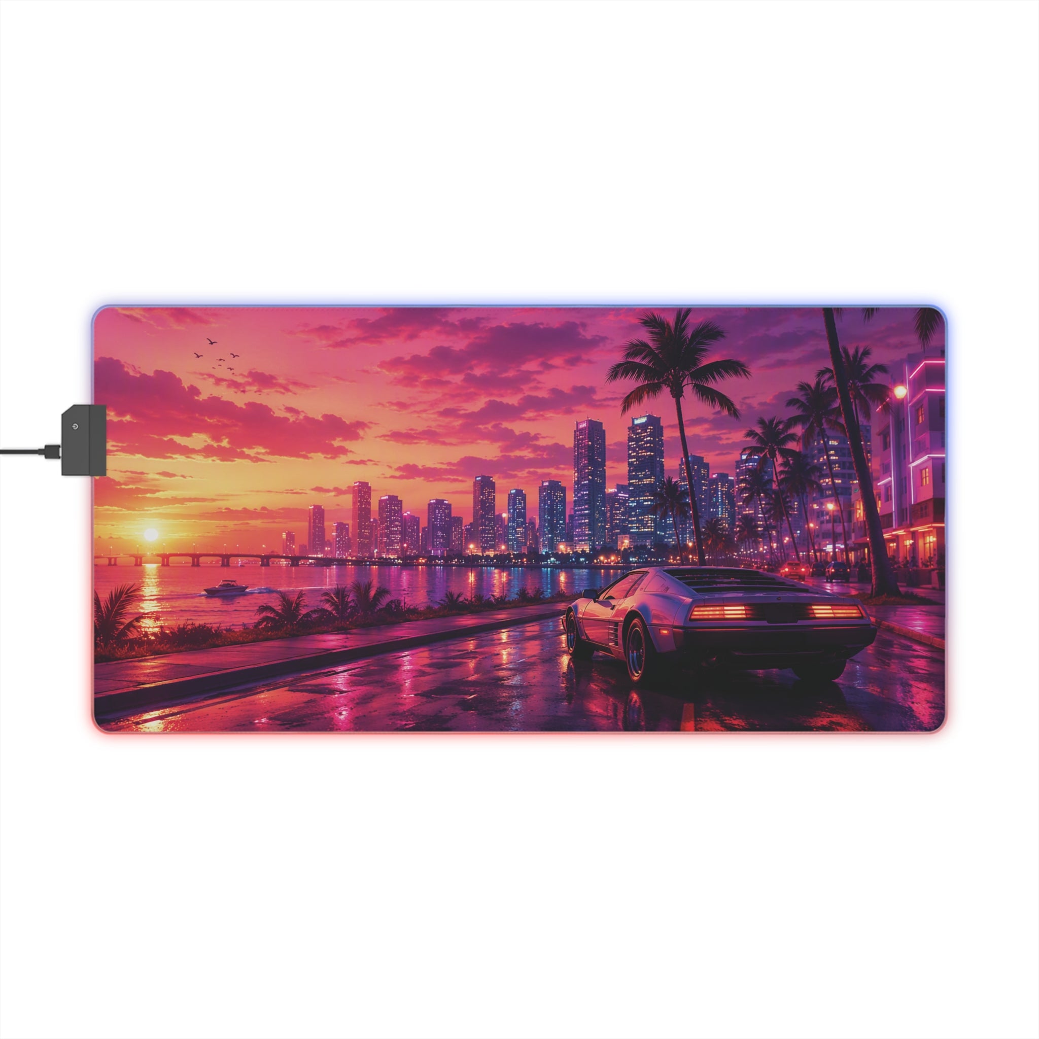 LED Gaming Mouse Pad — Grand Theft Auto Inspired RGB Desk Mat