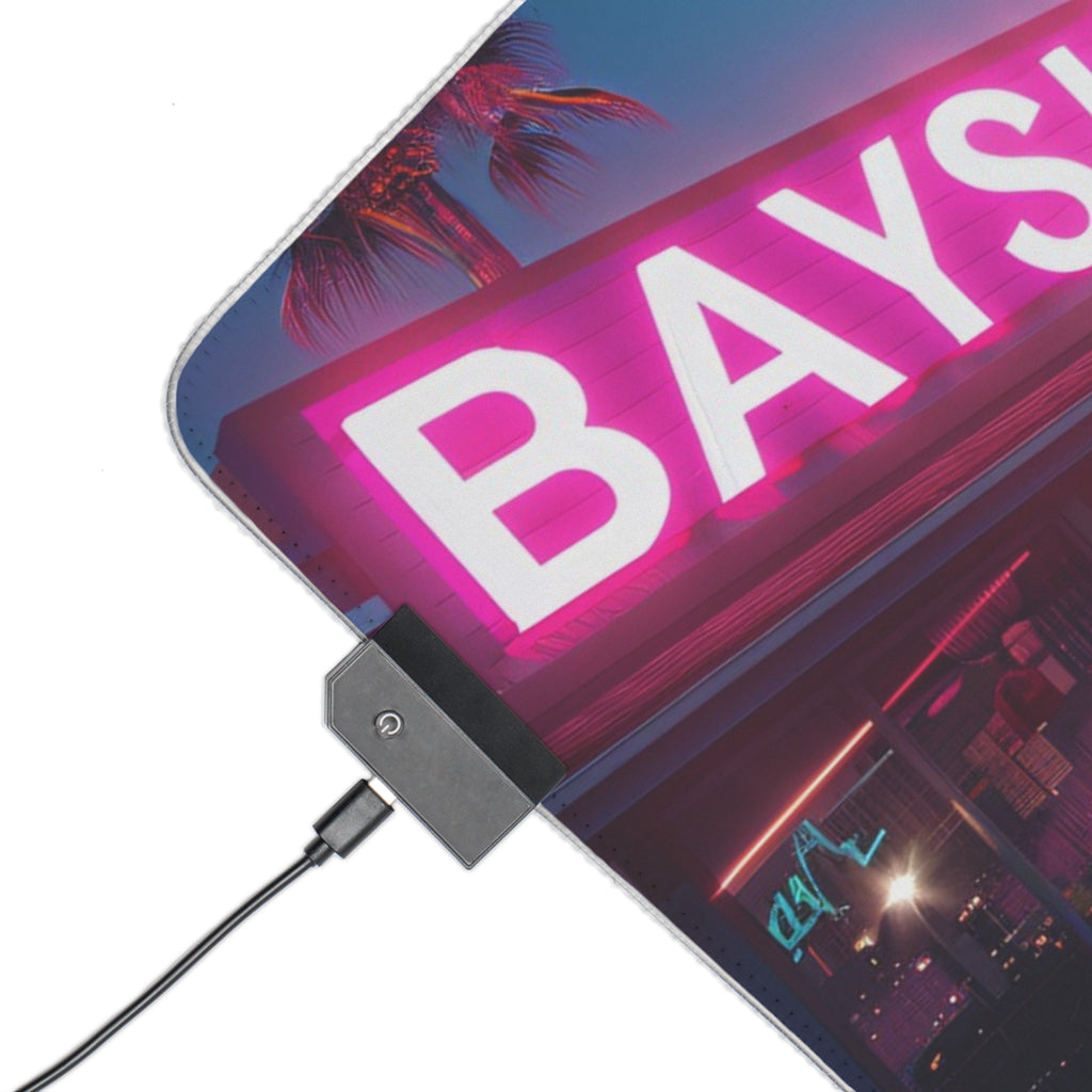 Bayside Neon LED Gaming Mouse Pad — Extended RGB Desk Mat