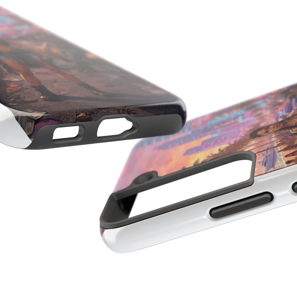 Tough Phone Case — Retro Sunset Miami Vibes with Palm Trees & Classic Car