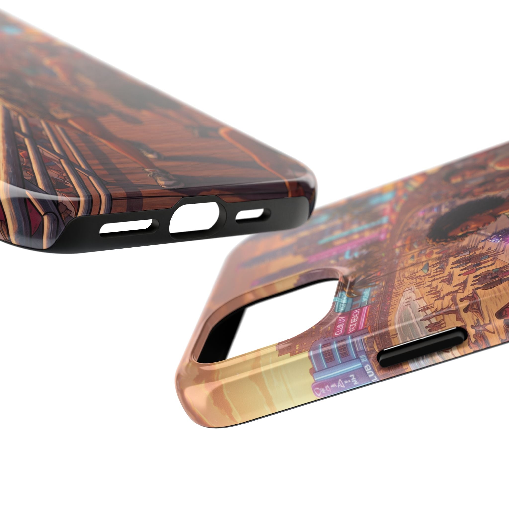 Phone Case SUN — Retro Sunset Miami Vibes with Palm Trees & Classic Car