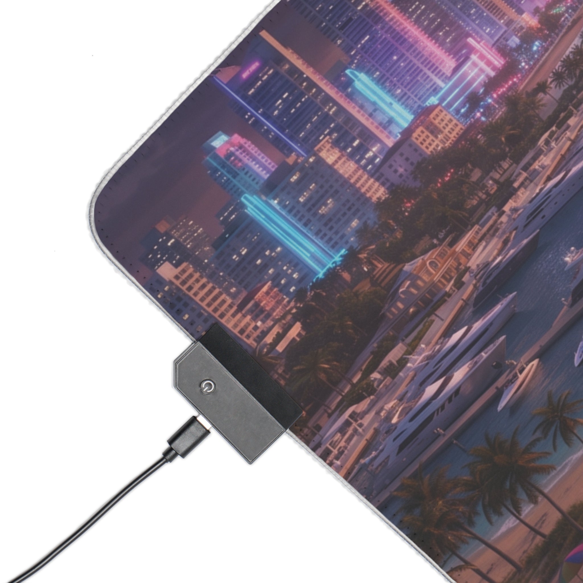 MIAMI Gaming Mouse Pad — Grand Theft Auto Inspired RGB Desk Mat