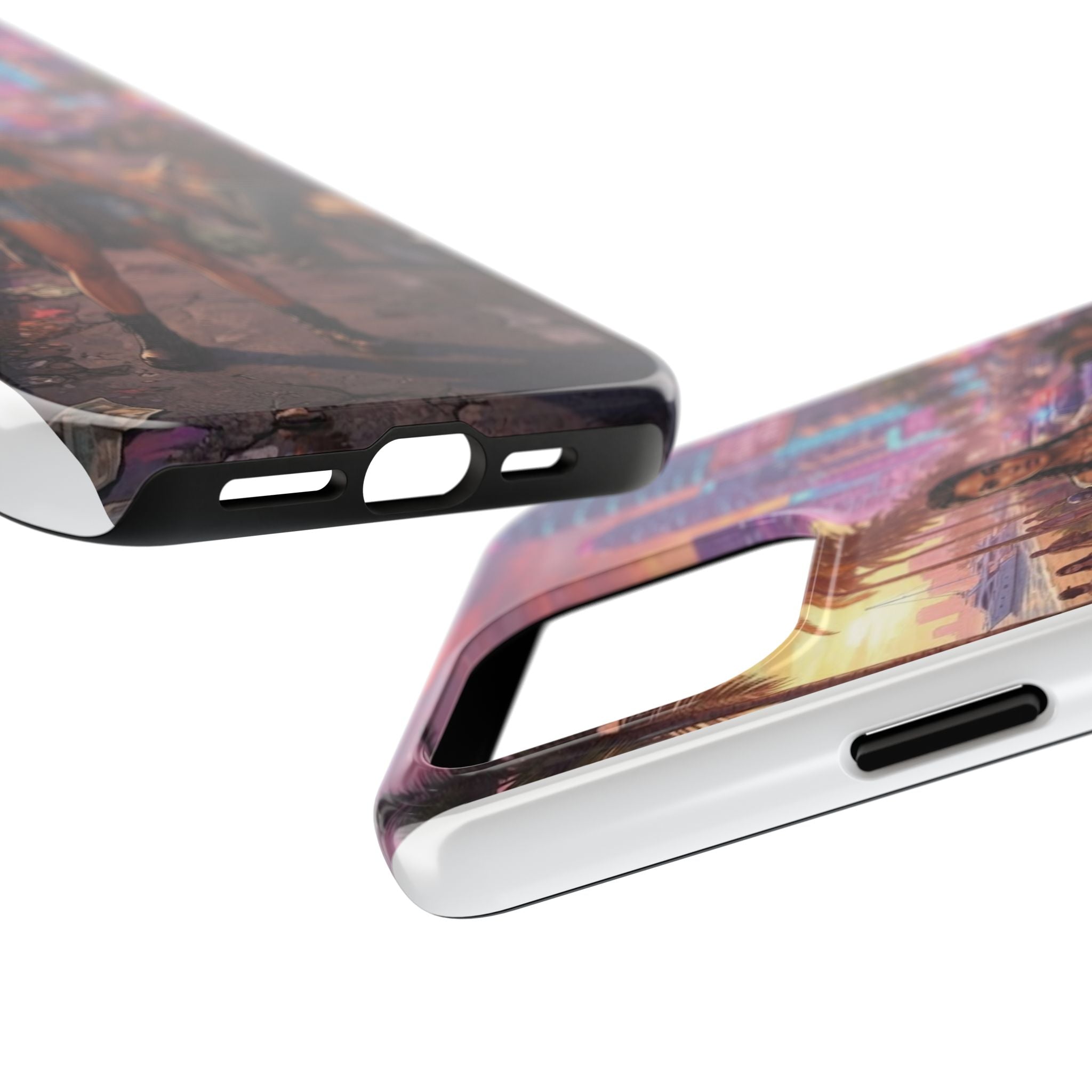 Tough Phone Case — Retro Sunset Miami Vibes with Palm Trees & Classic Car