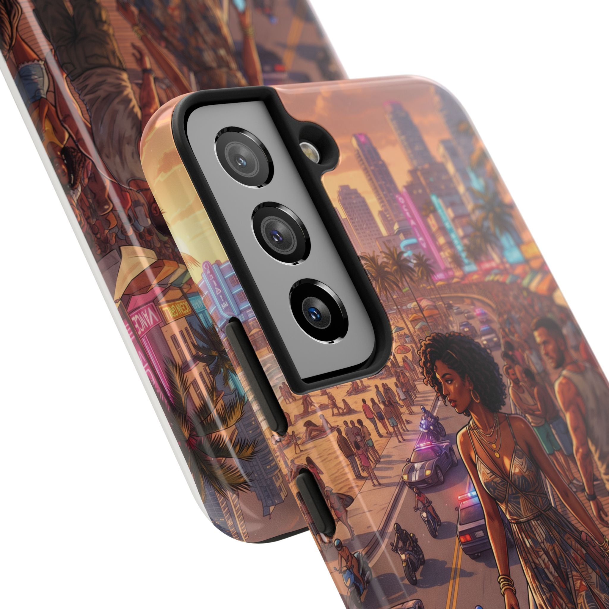 Phone Case SUN — Retro Sunset Miami Vibes with Palm Trees & Classic Car