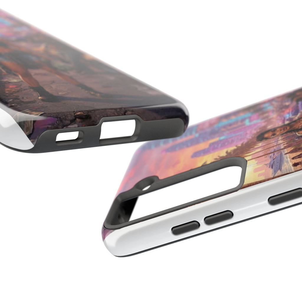 Tough Phone Case — Retro Sunset Miami Vibes with Palm Trees & Classic Car
