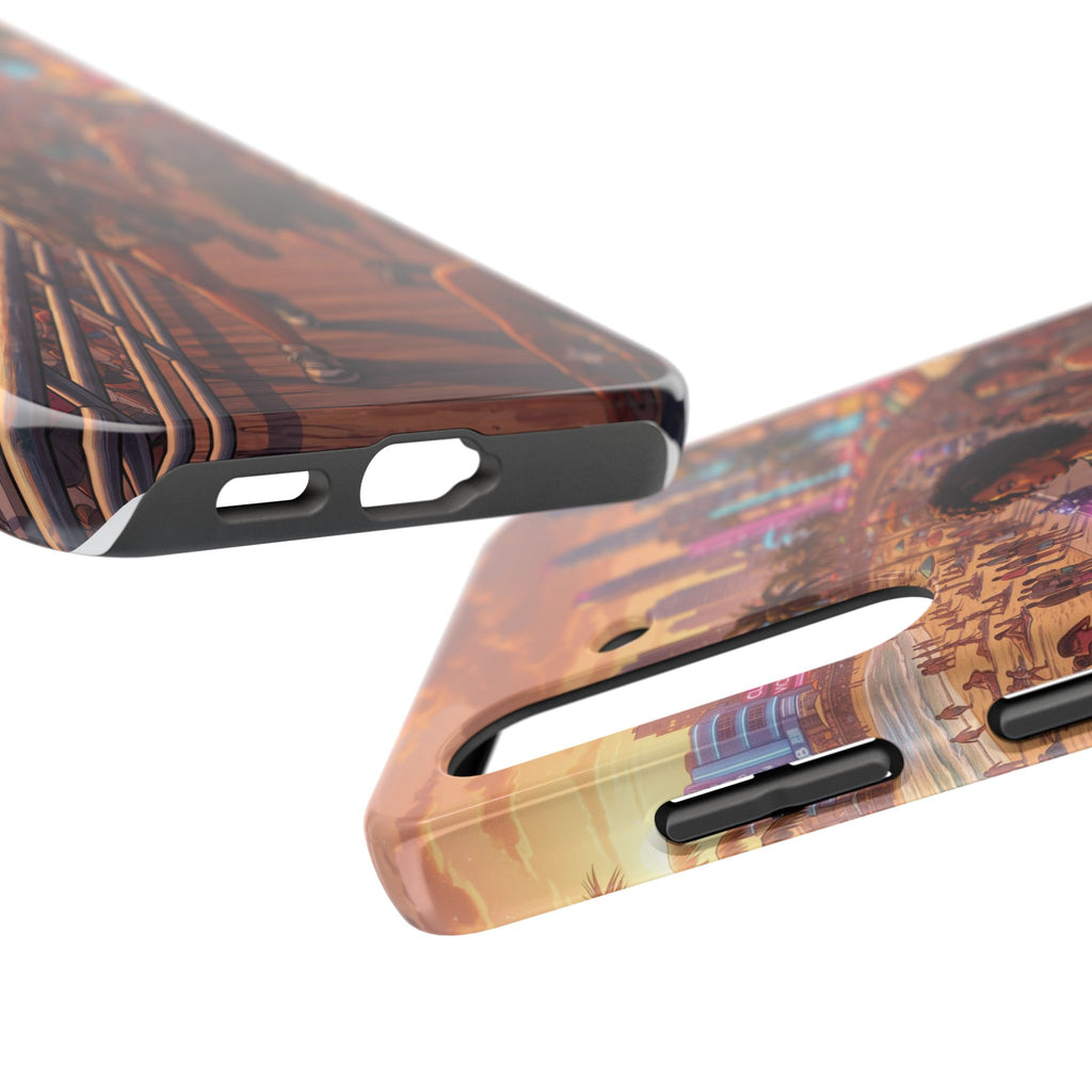Phone Case SUN — Retro Sunset Miami Vibes with Palm Trees & Classic Car