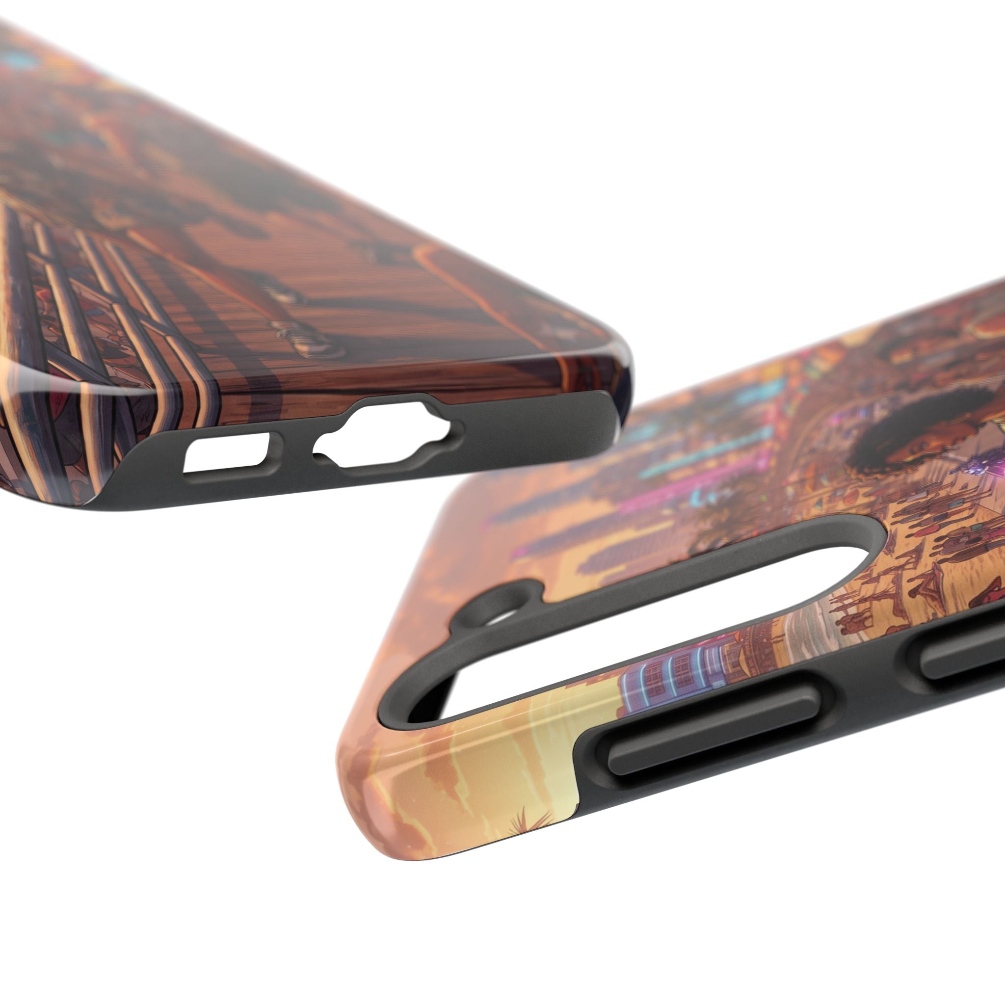 Phone Case SUN — Retro Sunset Miami Vibes with Palm Trees & Classic Car