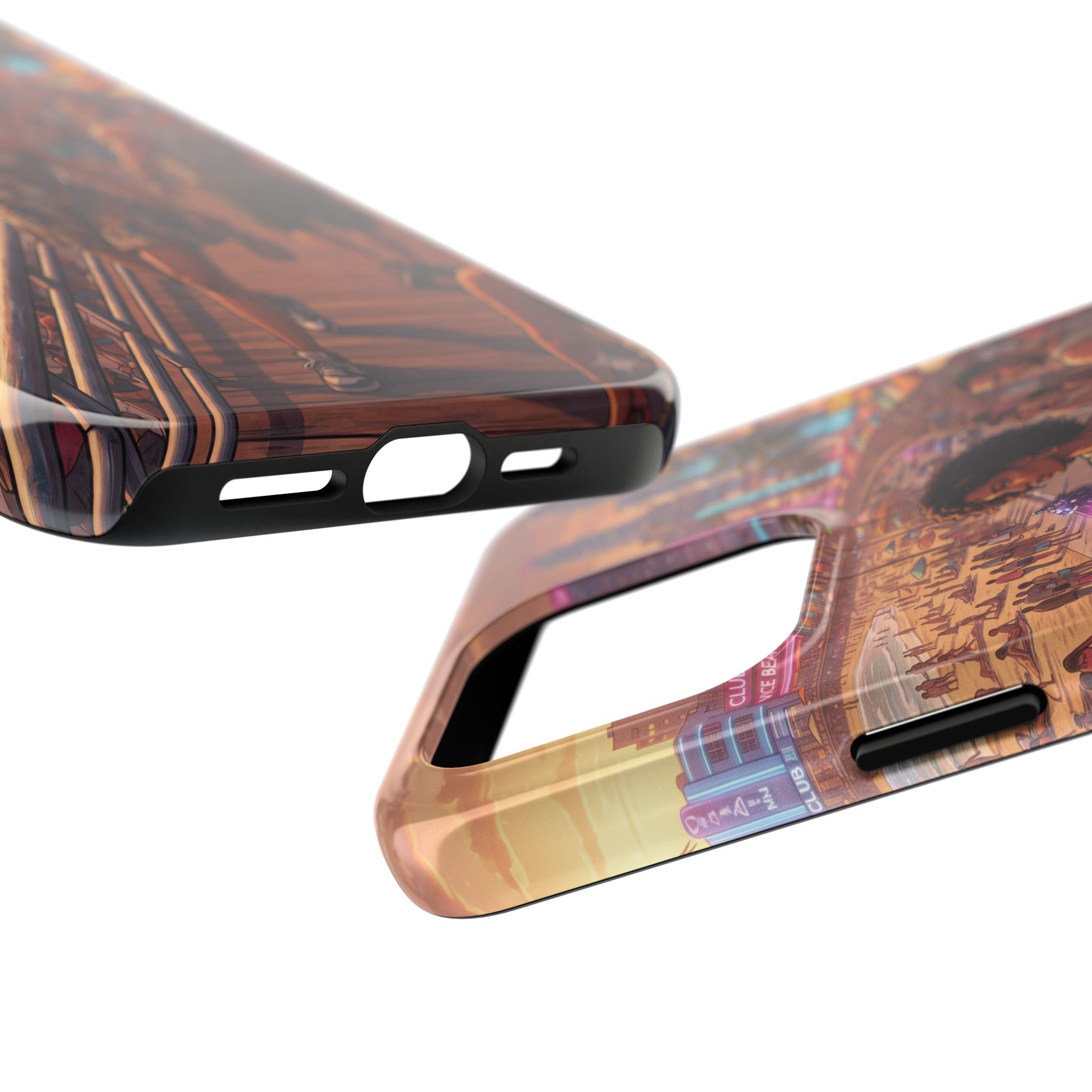 Phone Case SUN — Retro Sunset Miami Vibes with Palm Trees & Classic Car