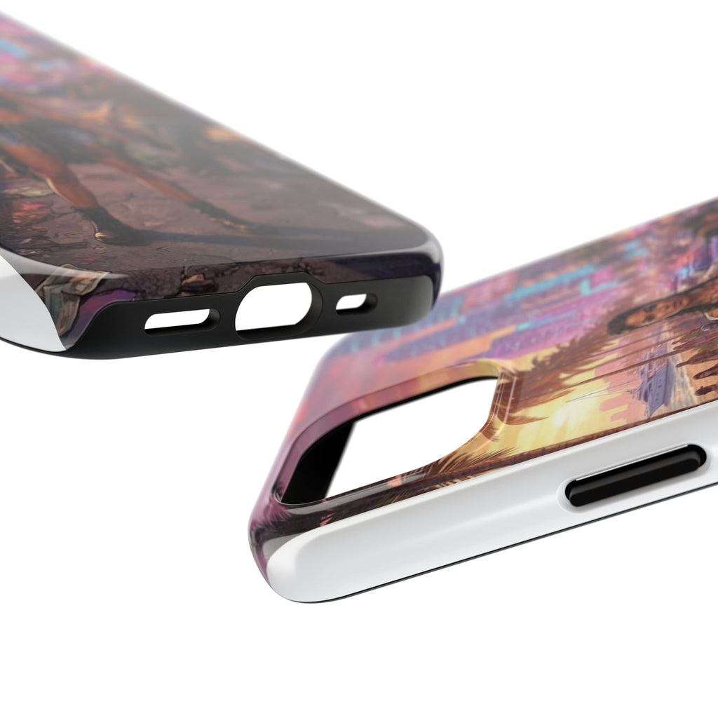 Tough Phone Case — Retro Sunset Miami Vibes with Palm Trees & Classic Car