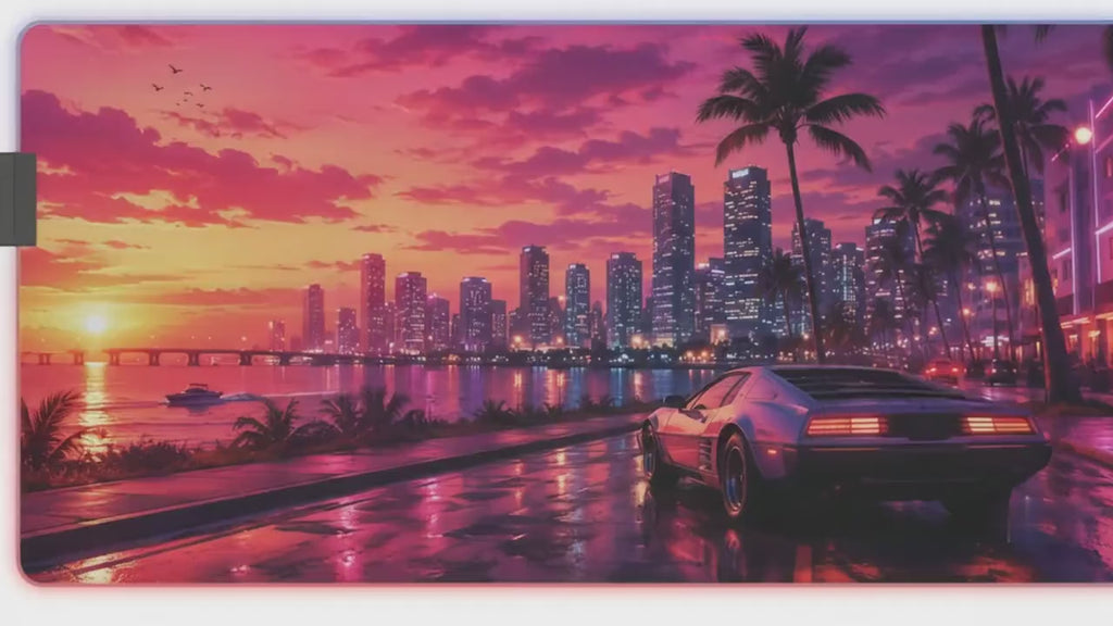LED Gaming Mouse Pad — Grand Theft Auto Inspired RGB Desk Mat